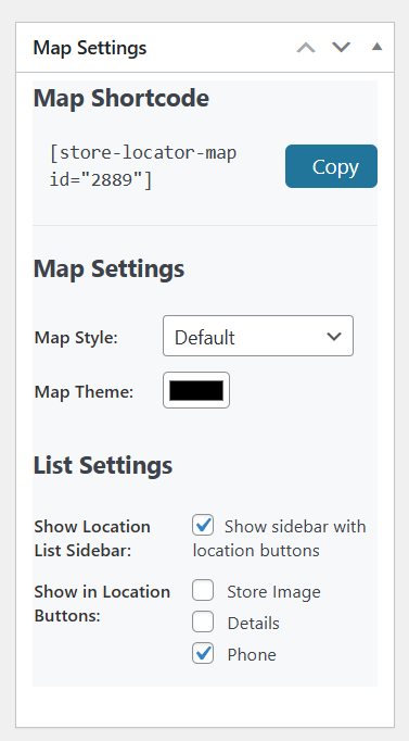 Map Settings Box Screenshot